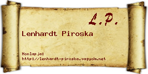Lenhardt Piroska névjegykártya